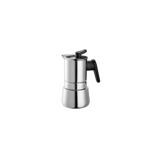 PEDRINI Kaffeekocher, 2 Tassen, Edelstahl, Silber