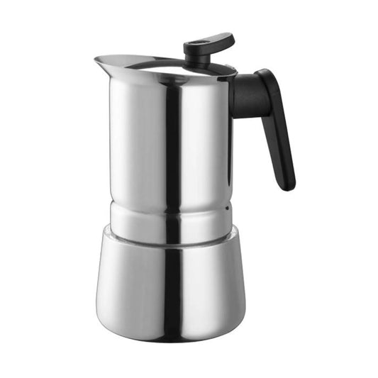 PEDRINI Kaffeekocher 4 Tassen, Edelstahl, Silber,